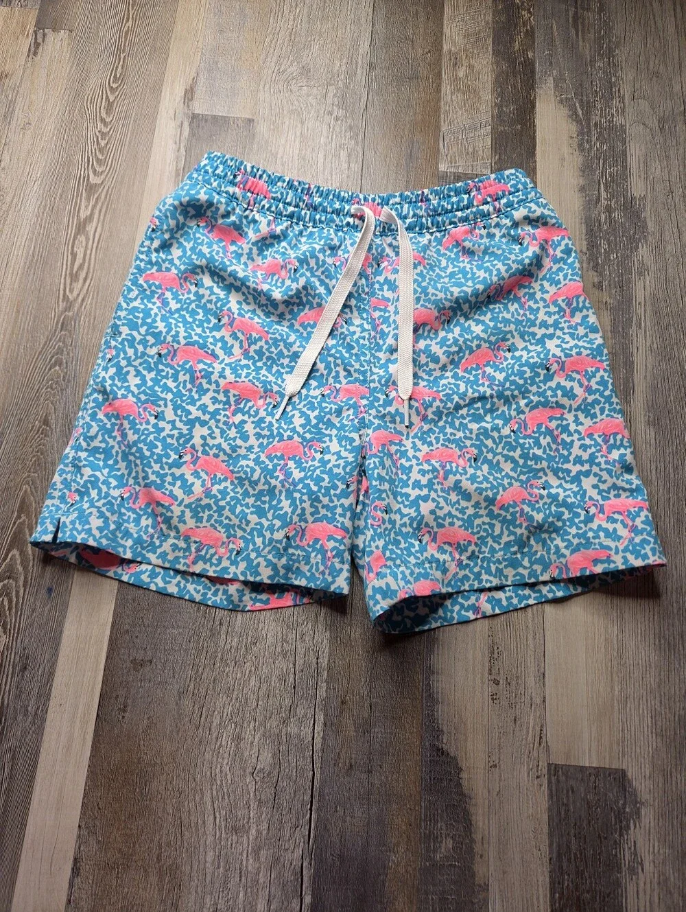 Chubbies Youth Swim Shorts Trunks Lined Small 8/9 Flamingos